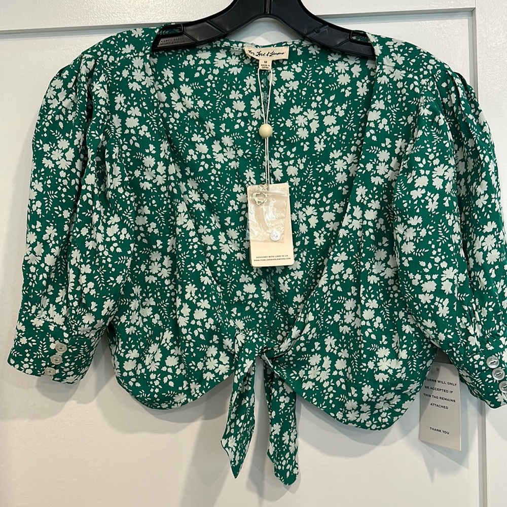 New with tags! For love & lemons tie front top